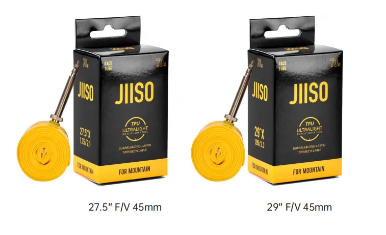 JIISO TPU Bike Inner Tube For Mountain Bike 27.5" and 29" FV45mm Presta Value MTB Tire Tubes - Tampa Home & Garden Store