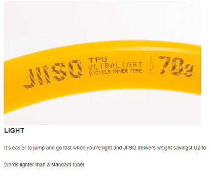 JIISO TPU Bike Inner Tube For Mountain Bike 27.5" and 29" FV45mm Presta Value MTB Tire Tubes - Tampa Home & Garden Store