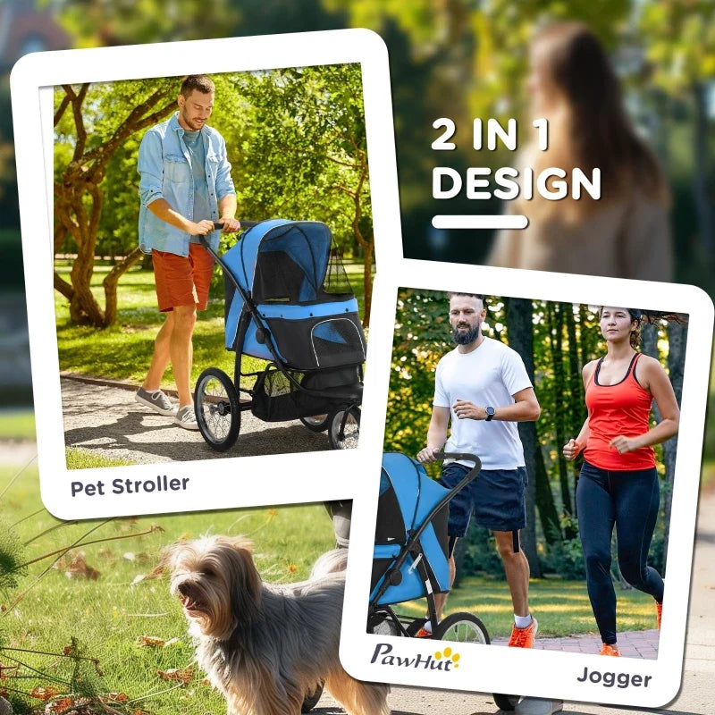 3-Wheel Pet Stroller in blue for small to medium dogs Paw Hut on Tampa Home & Garden Store