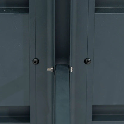 27 by 53 inch modern metal raised garden bed close-up with charcoal panels and screws on Tampa Home & Garden Store