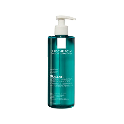 La Roche-Posay Effaclar Micro-Peeling Facial Cleanser 400ml teal pump bottle on Tampa Home & Garden Store