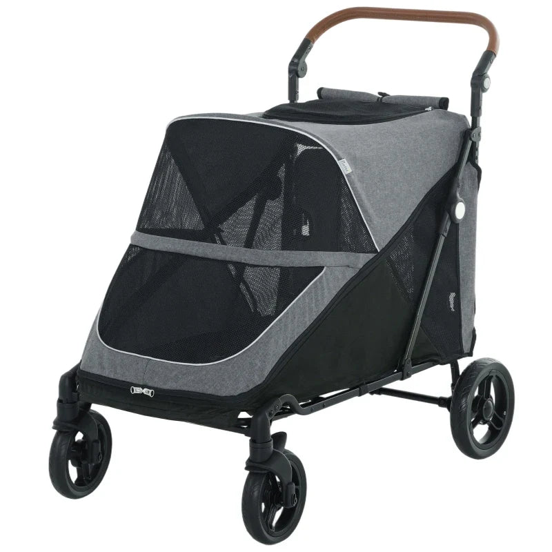Dog stroller for large dogs up to 66 lbs, all-terrain suspension, gray, Furr Baby Gifts on Tampa Home & Garden Store