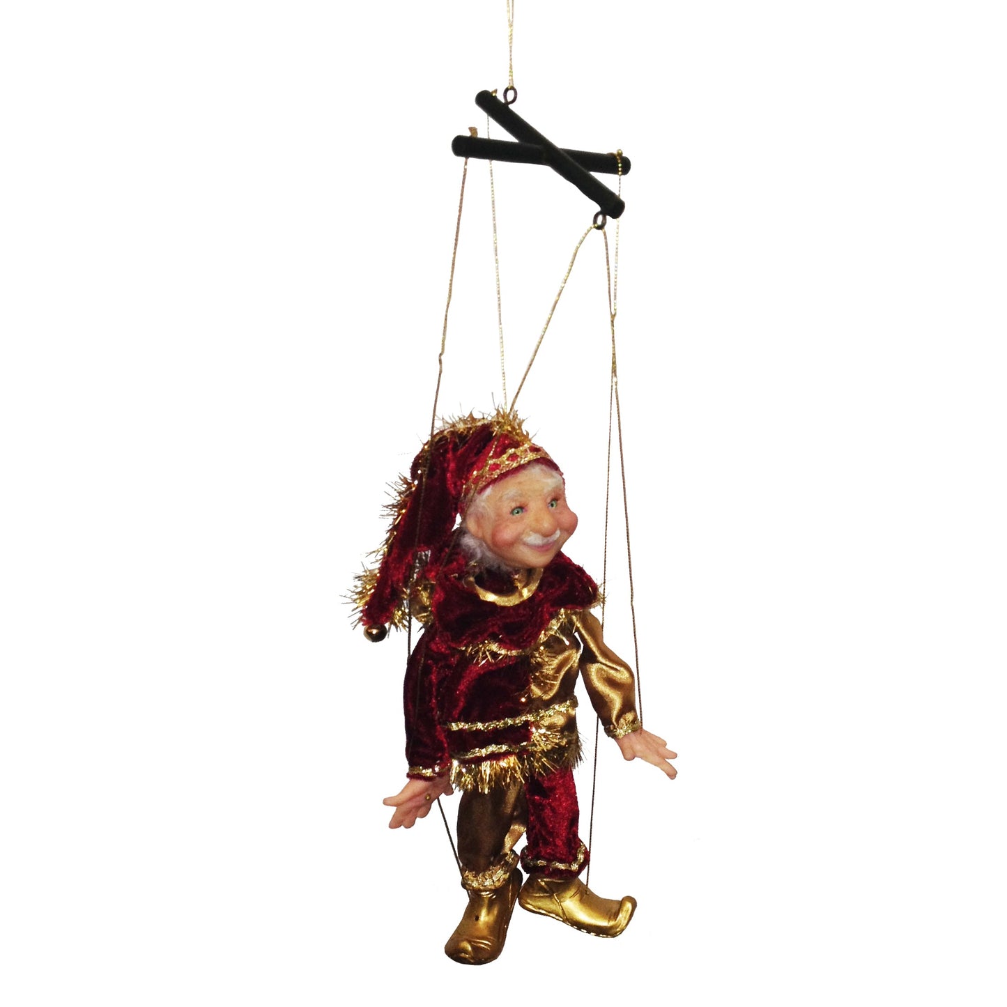 Jacqueline Kent Mini Marionette Ornament - Red and Gold - Tampa Home & Garden Store