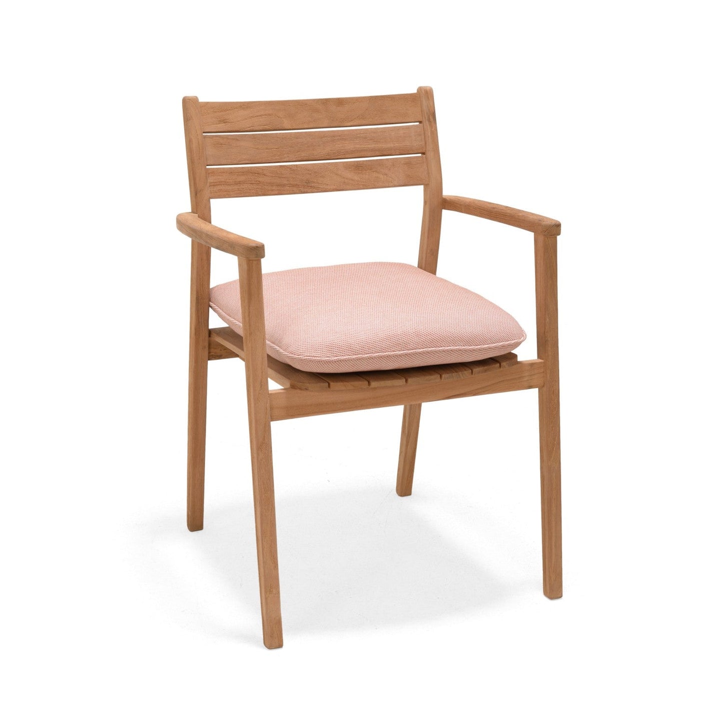 Jade Teak Stacking Armchair with terracotta cushion, LifestyleGarden US outdoor chair on Tampa Home & Garden Store