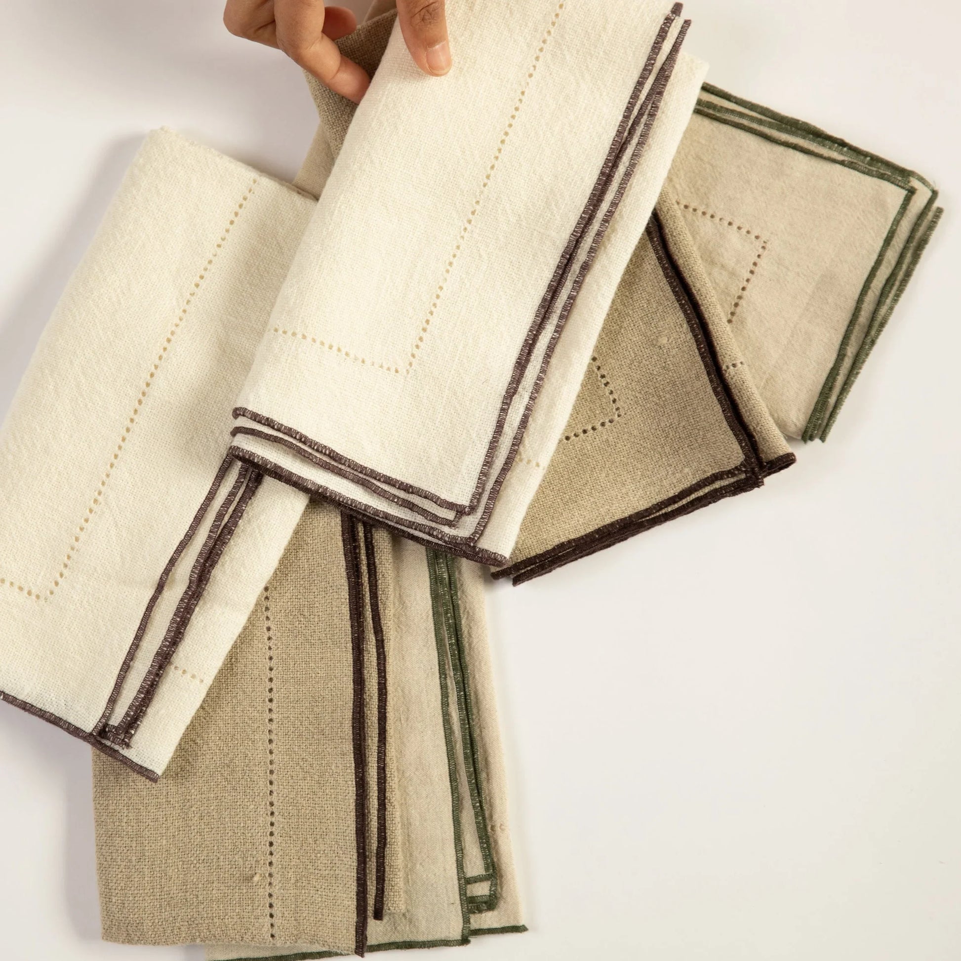 Jardin Handmade Linen Napkins, Set of 4 (3 Colors) - Tampa Home & Garden Store
