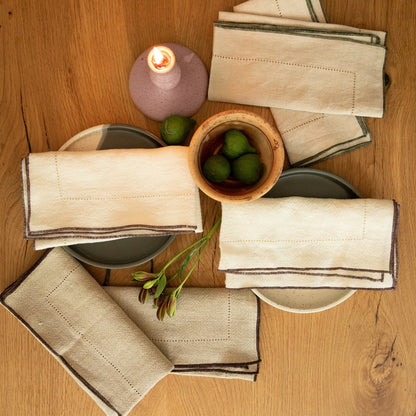 Jardin Handmade Linen Napkins, Set of 4 (3 Colors) - Tampa Home & Garden Store