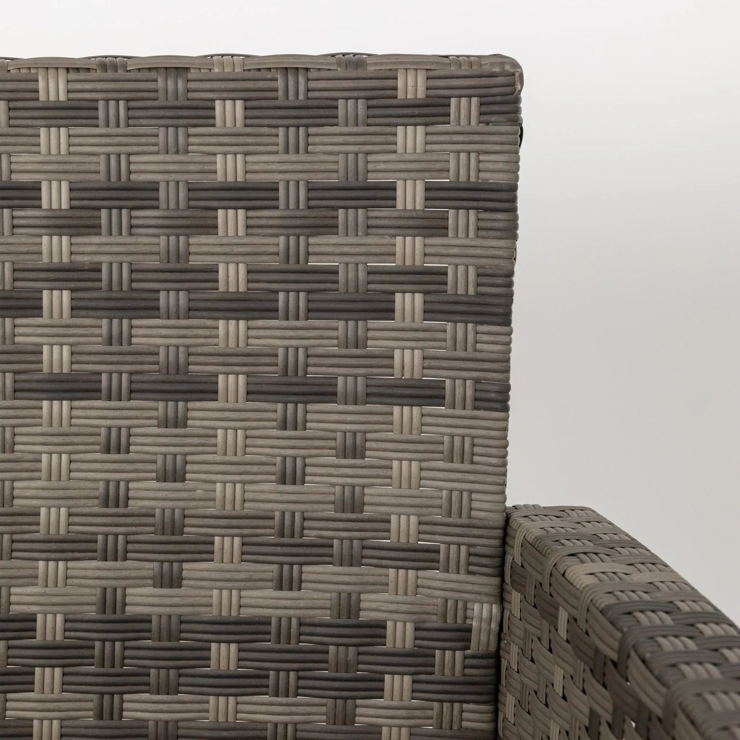Jareth Wicker Patio Set outdoor wicker furniture by Fire Sense/Balkene Home in grey-brown on Tampa Home & Garden Store