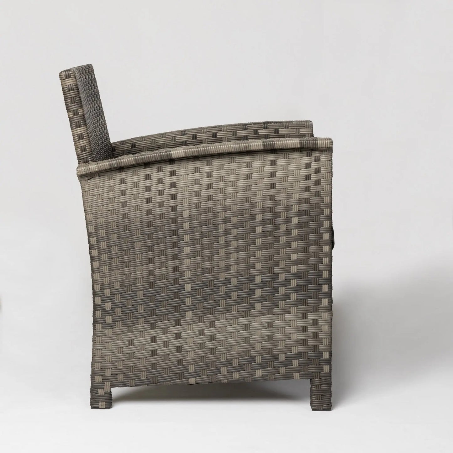 Jareth Wicker Patio Set chair in brown-gray synthetic wicker on Tampa Home & Garden Store
