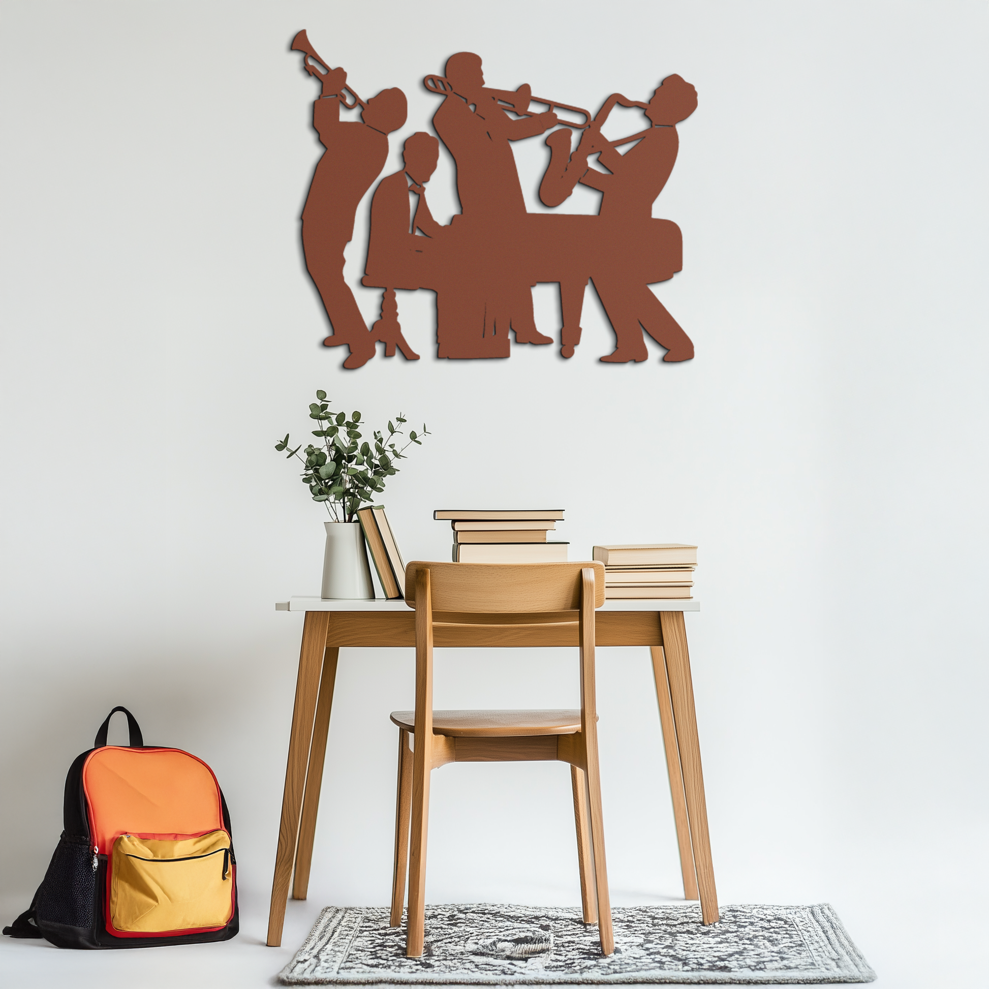 Jazz Band Metal Wall Art - Modern Musical Silhouette Decor- KAF255 - Tampa Home & Garden Store