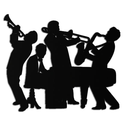Jazz Band Metal Wall Art - Modern Musical Silhouette Decor- KAF255 - Tampa Home & Garden Store