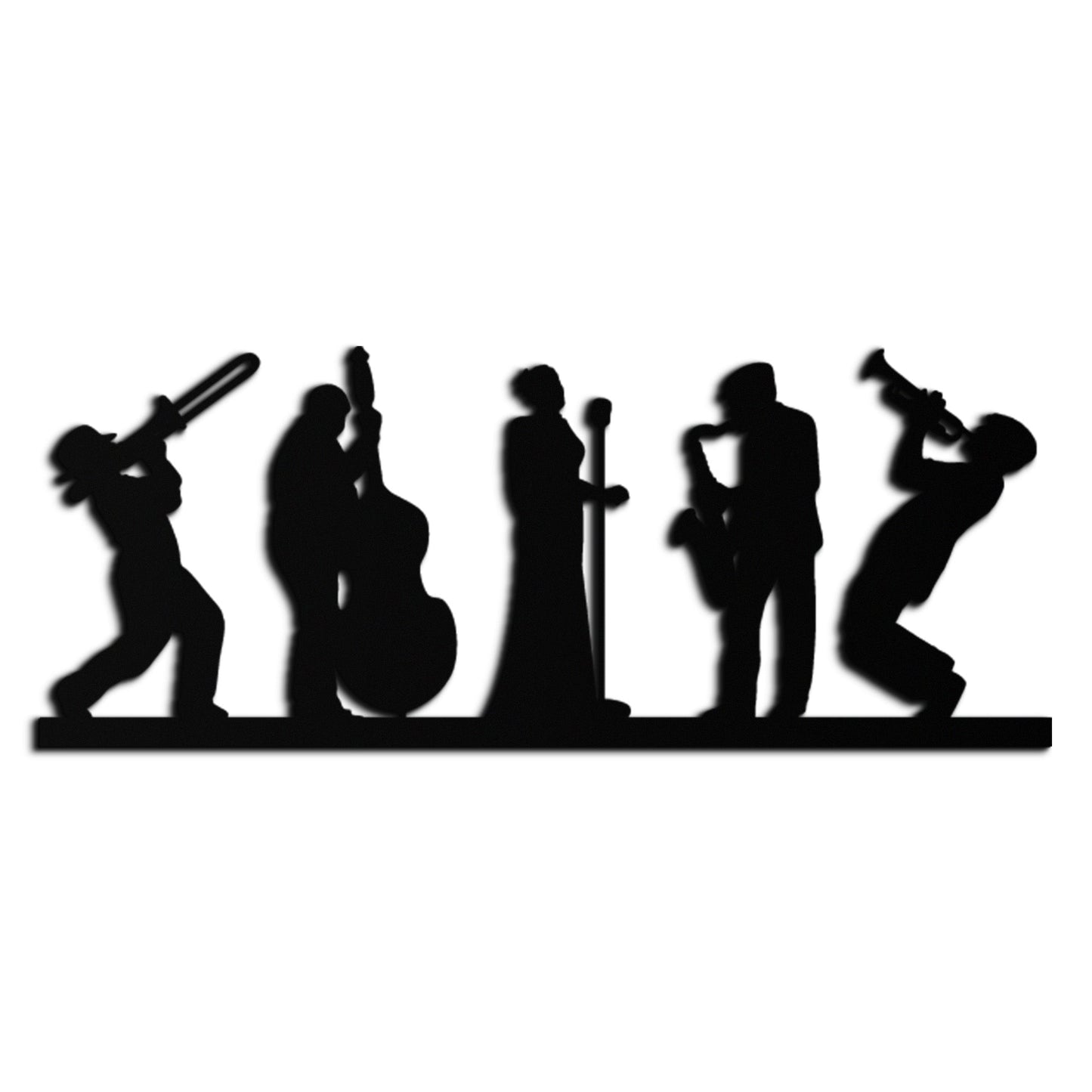 Jazz Band Metal Wall Art - Modern Musician Silhouette Decor- KAF254 - Tampa Home & Garden Store