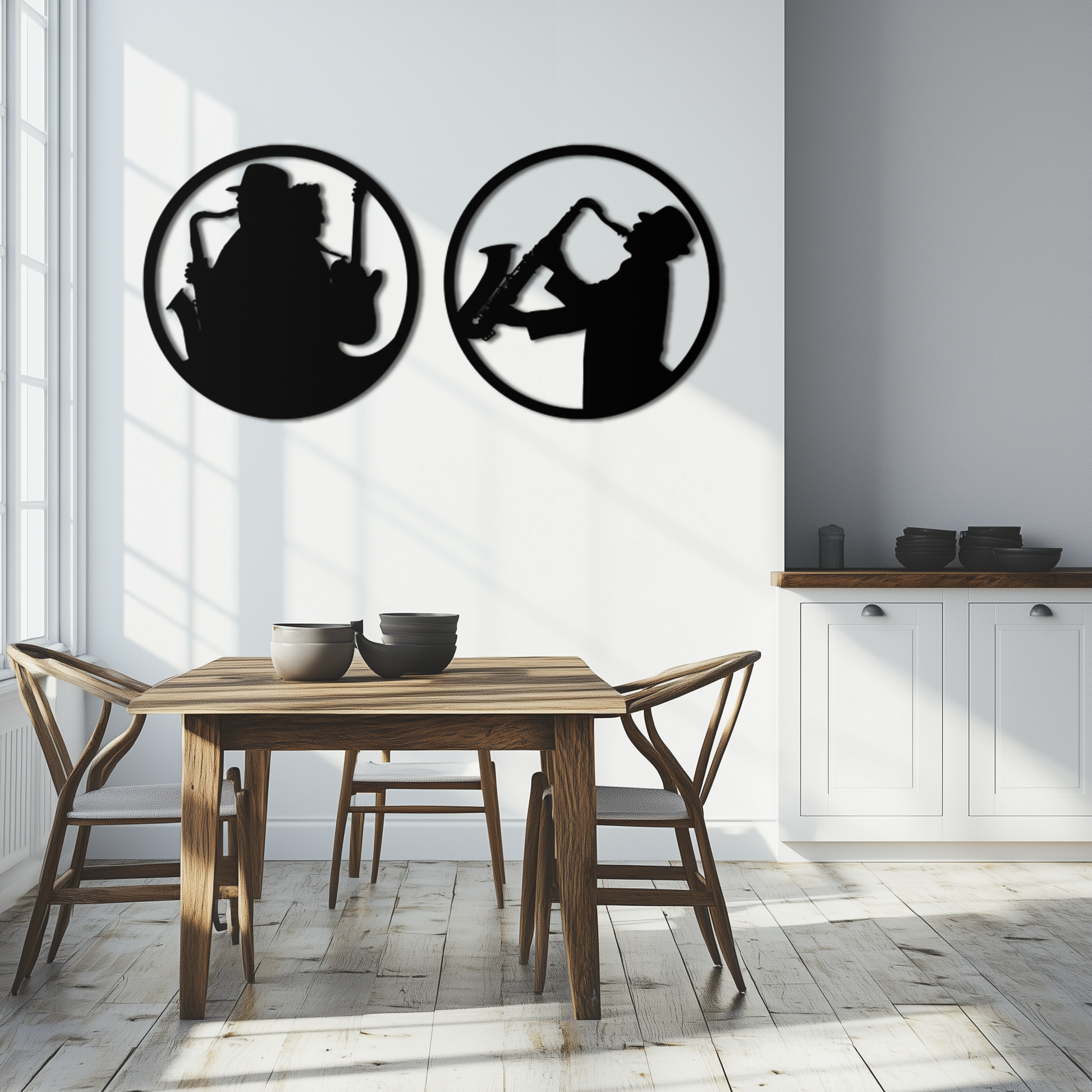 Jazz Musician Metal Wall Art - Set of 2 Steel Wall Decor Pieces - KAF038 - Tampa Home & Garden Store