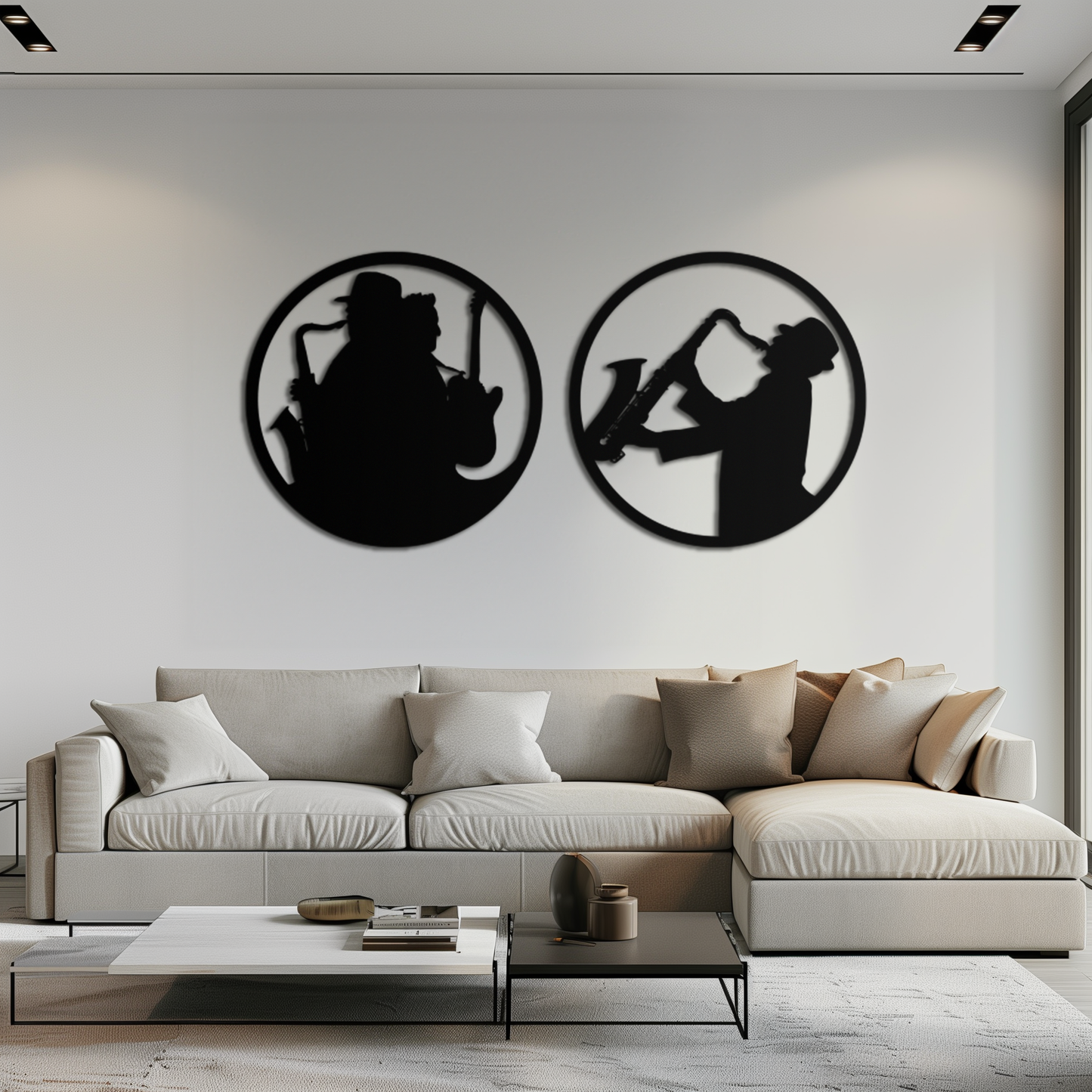 Jazz Musician Metal Wall Art - Set of 2 Steel Wall Decor Pieces - KAF038 - Tampa Home & Garden Store