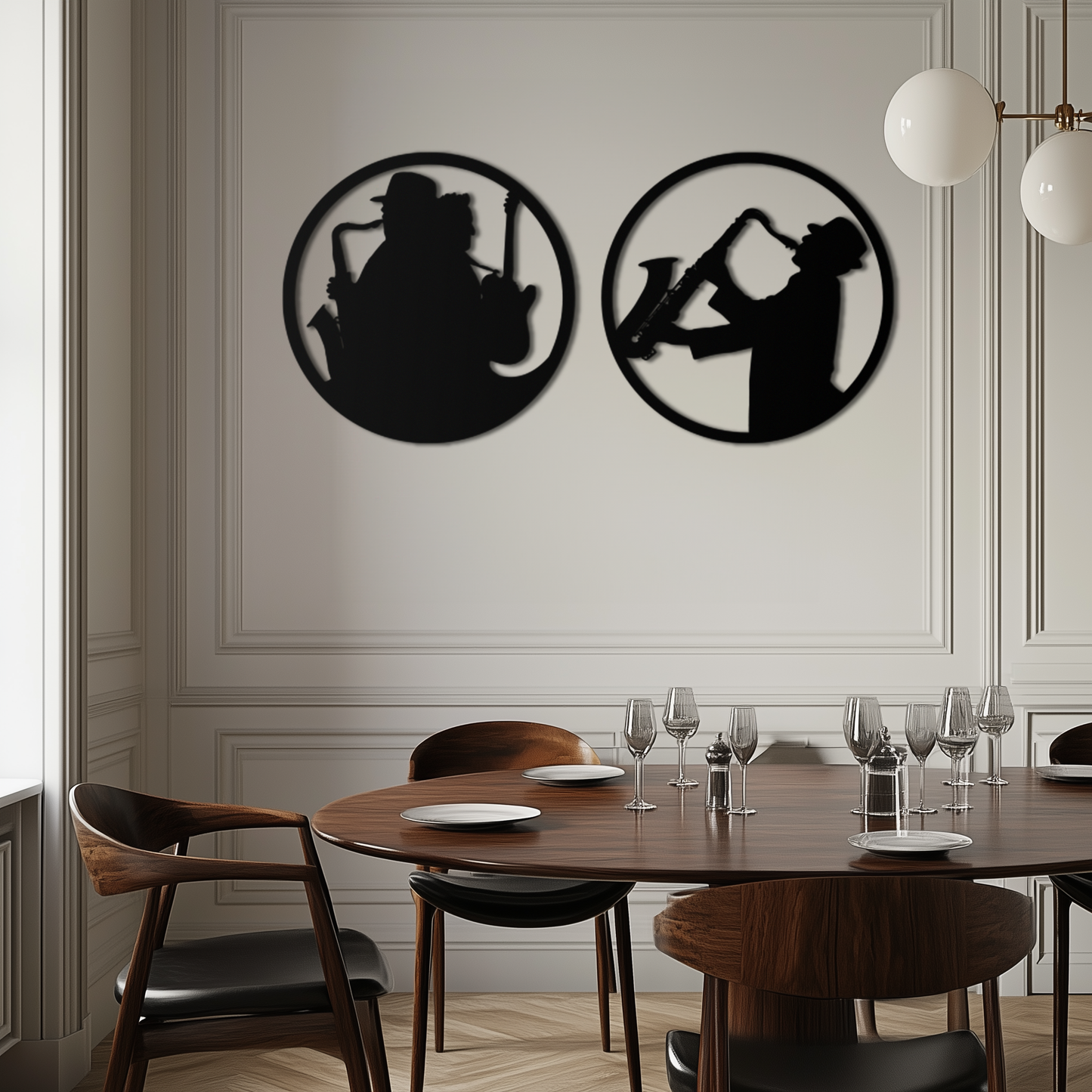 Jazz Musician Metal Wall Art - Set of 2 Steel Wall Decor Pieces - KAF038 - Tampa Home & Garden Store