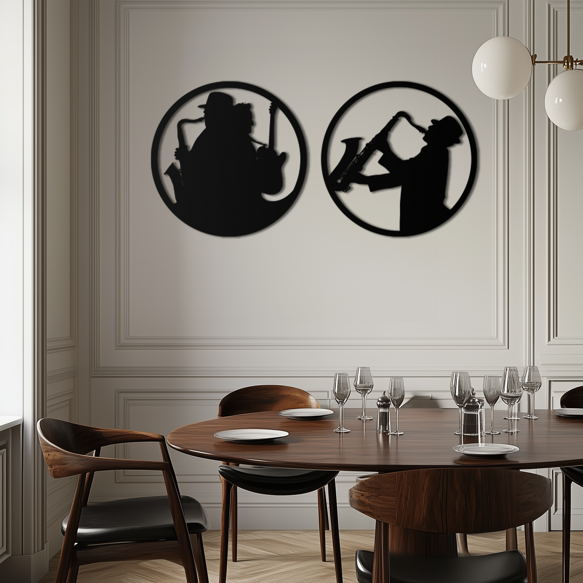 Jazz Musician Metal Wall Art - Set of 2 Steel Wall Decor Pieces - KAF038 - Tampa Home & Garden Store