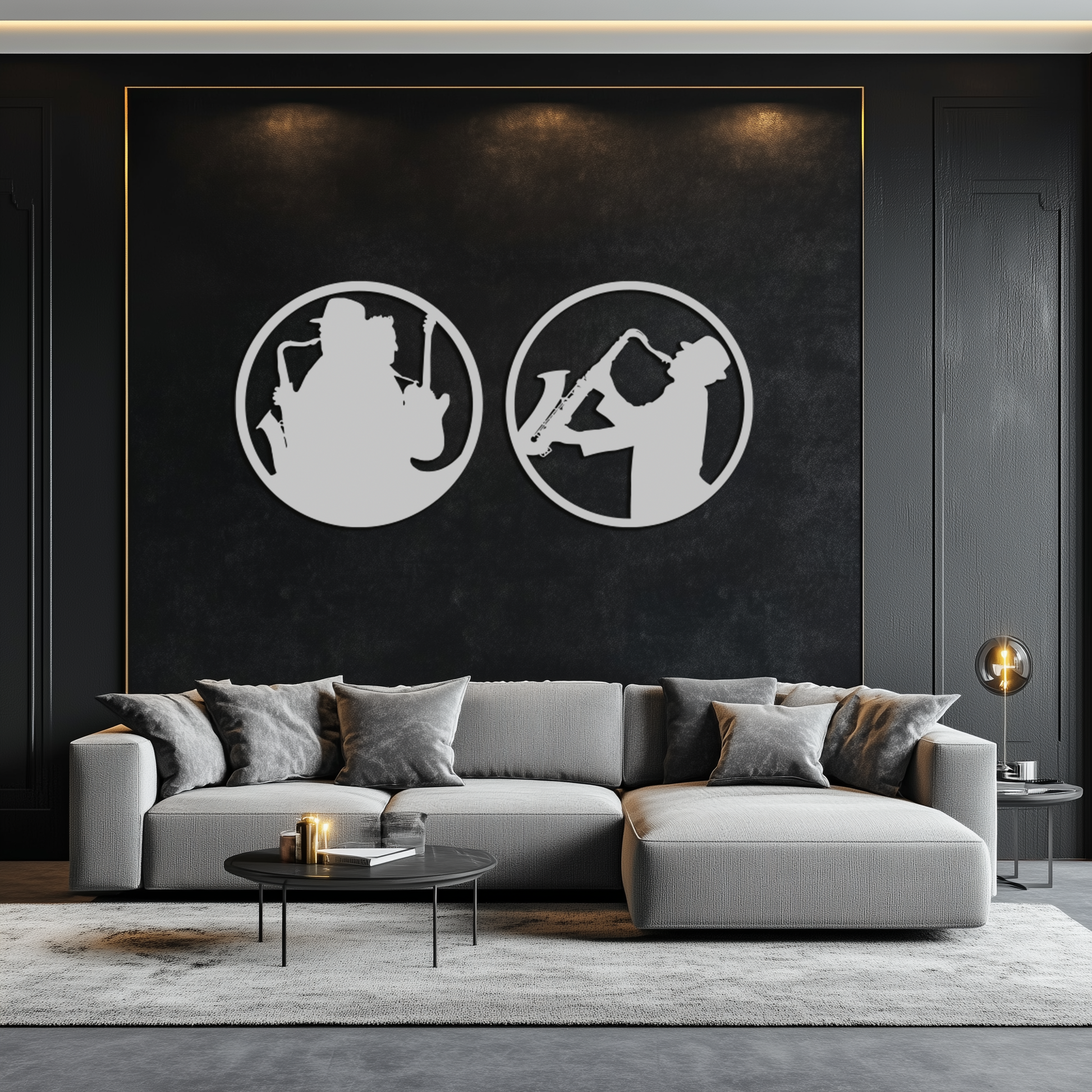 Jazz Musician Metal Wall Art - Set of 2 Steel Wall Decor Pieces - KAF038 - Tampa Home & Garden Store