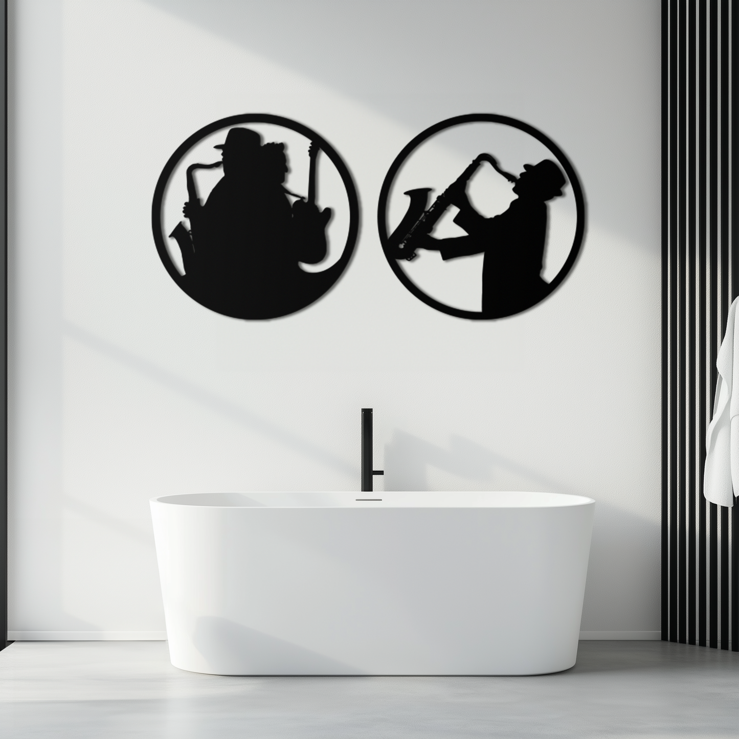 Jazz Musician Metal Wall Art - Set of 2 Steel Wall Decor Pieces - KAF038 - Tampa Home & Garden Store