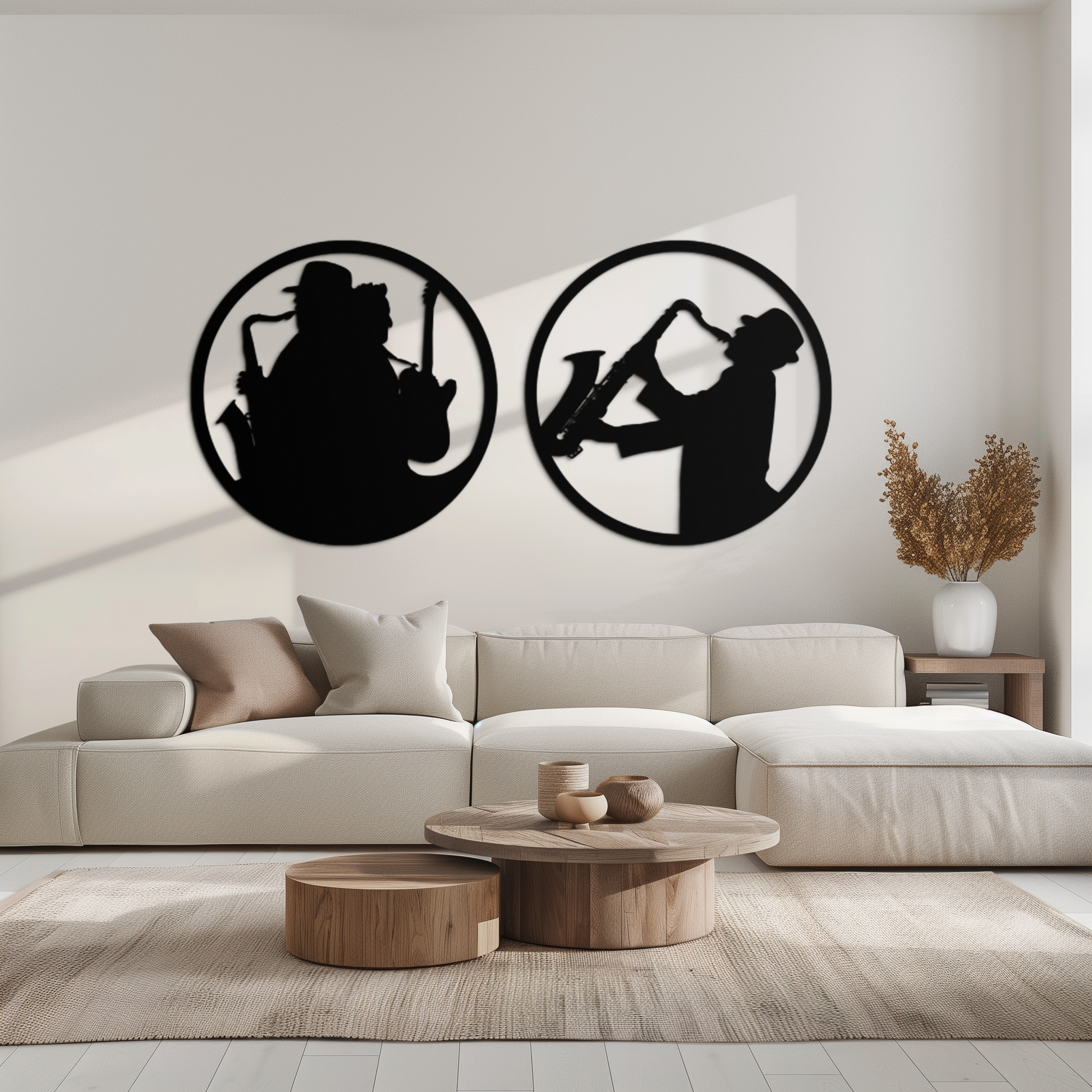 Jazz Musician Metal Wall Art - Set of 2 Steel Wall Decor Pieces - KAF038 - Tampa Home & Garden Store