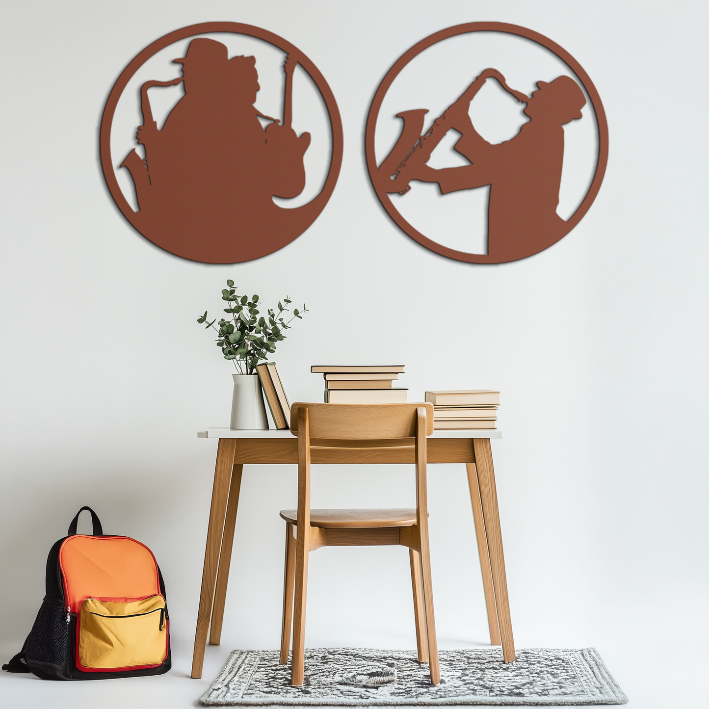 Jazz Musician Metal Wall Art - Set of 2 Steel Wall Decor Pieces - KAF038 - Tampa Home & Garden Store