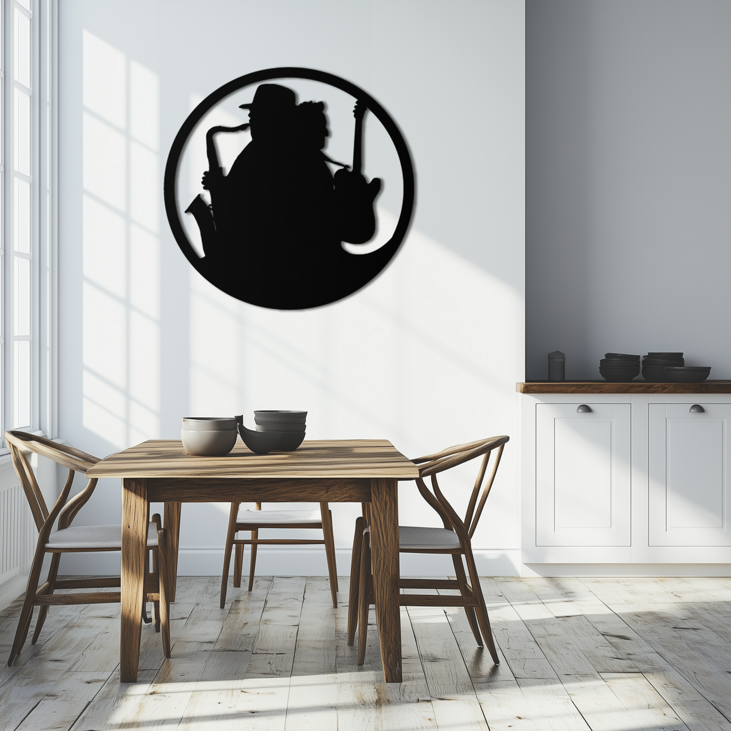 Jazz Musicians Metal Wall Art – Saxophone & Guitar Design - KAF192 - Tampa Home & Garden Store