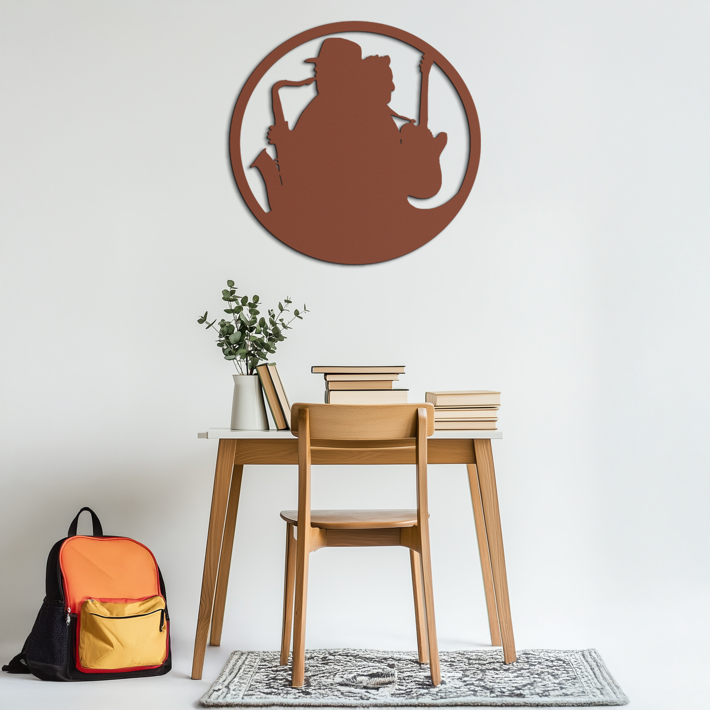 Jazz Musicians Metal Wall Art – Saxophone & Guitar Design - KAF192 - Tampa Home & Garden Store