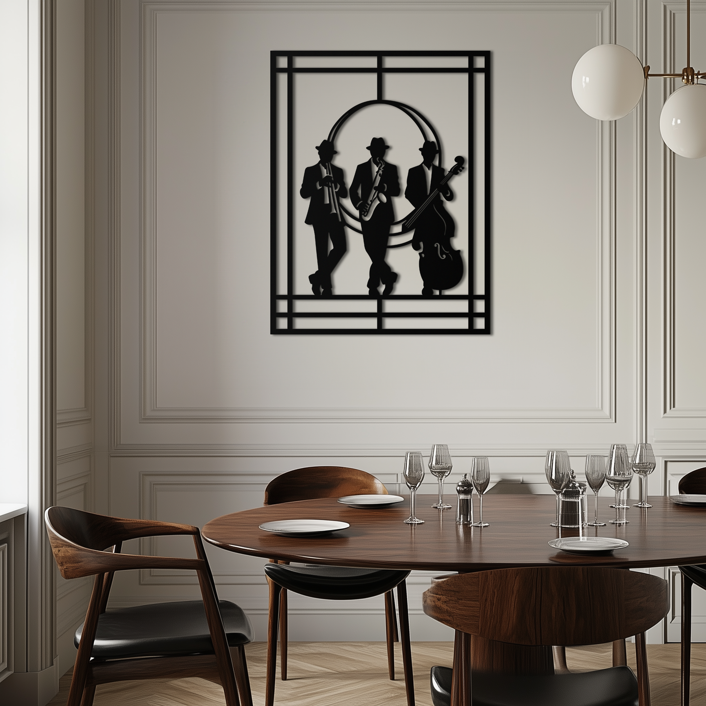 Jazz Musicians Metal Wall Art – Saxophone and Trumpet Player Silhouette Steel Decor for Music Lovers- KAF332 - Tampa Home & Garden Store