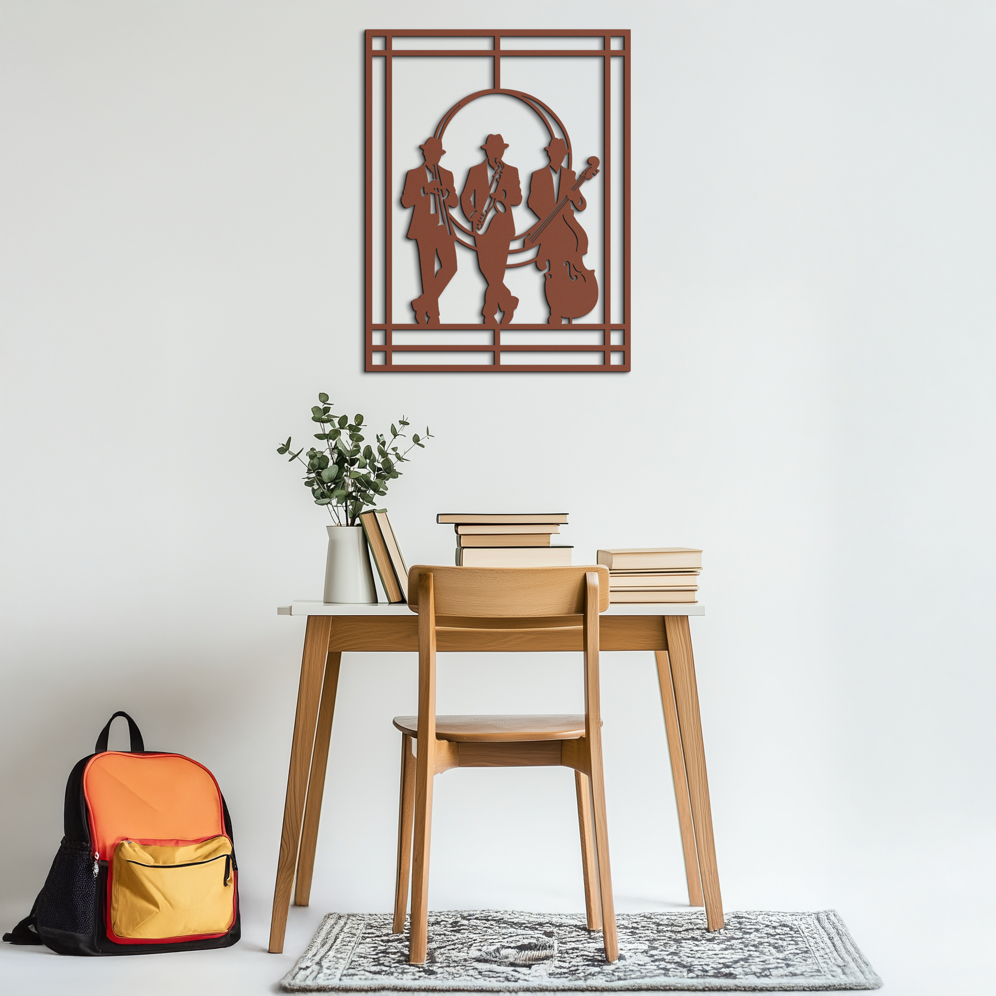 Jazz Musicians Metal Wall Art – Saxophone and Trumpet Player Silhouette Steel Decor for Music Lovers- KAF332 - Tampa Home & Garden Store