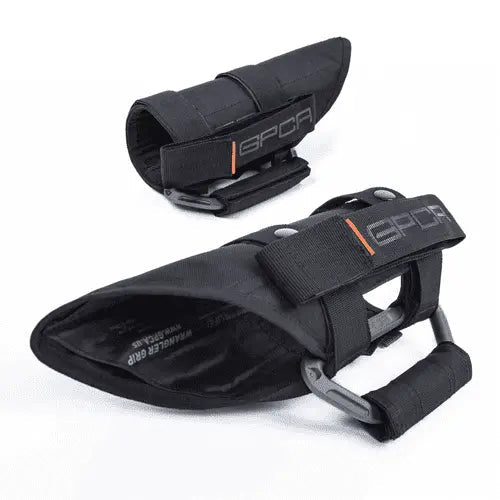GP-Grip PRO Foldable Handle for Jeep Wrangler JK by GPCA, black fabric with orange accents, foldable entry handle set on Tampa Home & Garden Store