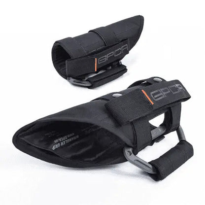 GP-Grip PRO Foldable Handle for Jeep Wrangler JK by GPCA, black fabric with orange accents, foldable entry handle set on Tampa Home & Garden Store