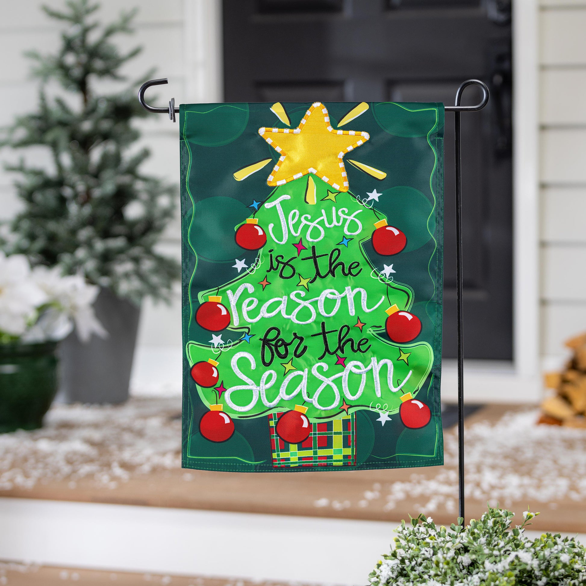 Jesus Is The Reason Applique Garden Flag - Tampa Home & Garden Store