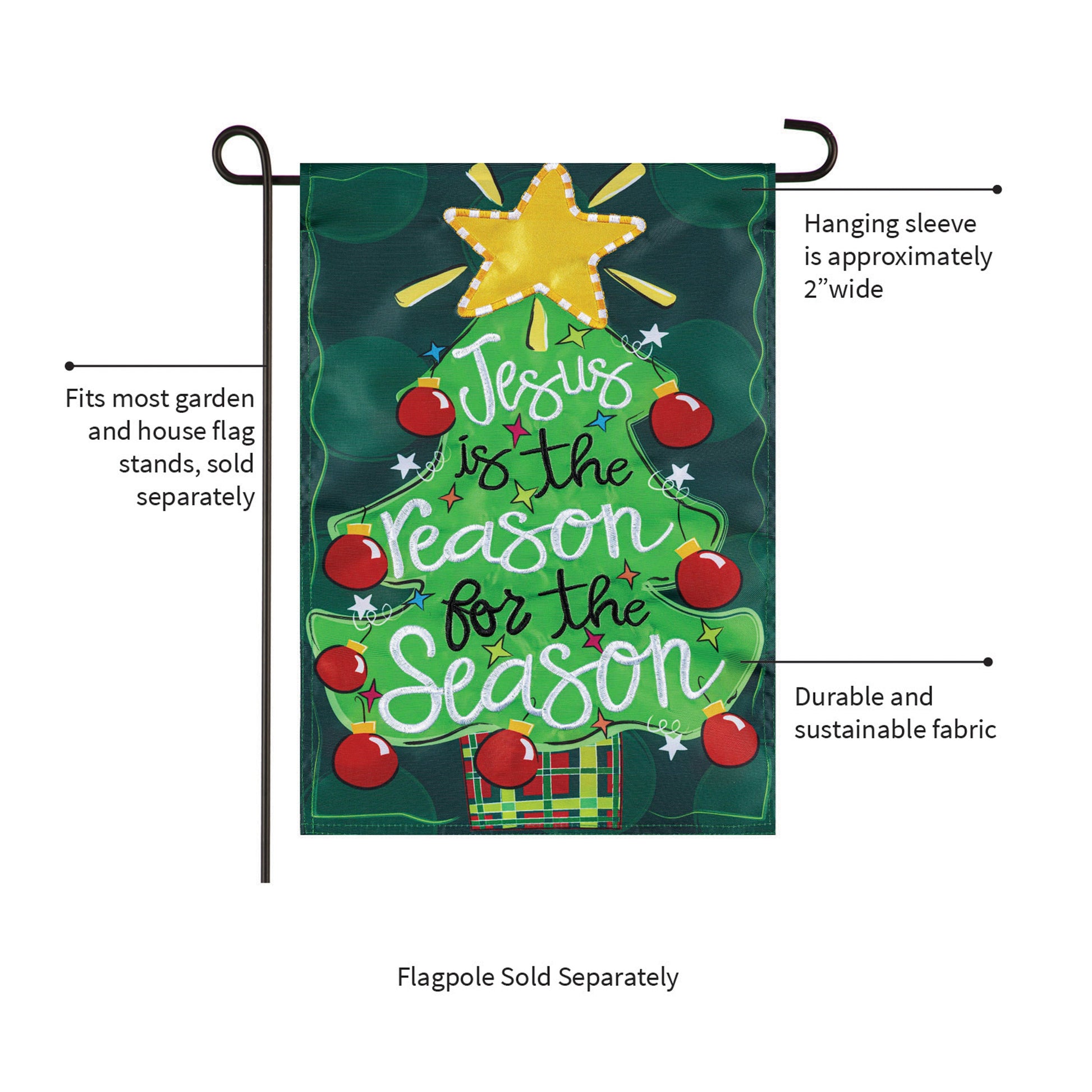Jesus Is The Reason Applique Garden Flag - Tampa Home & Garden Store