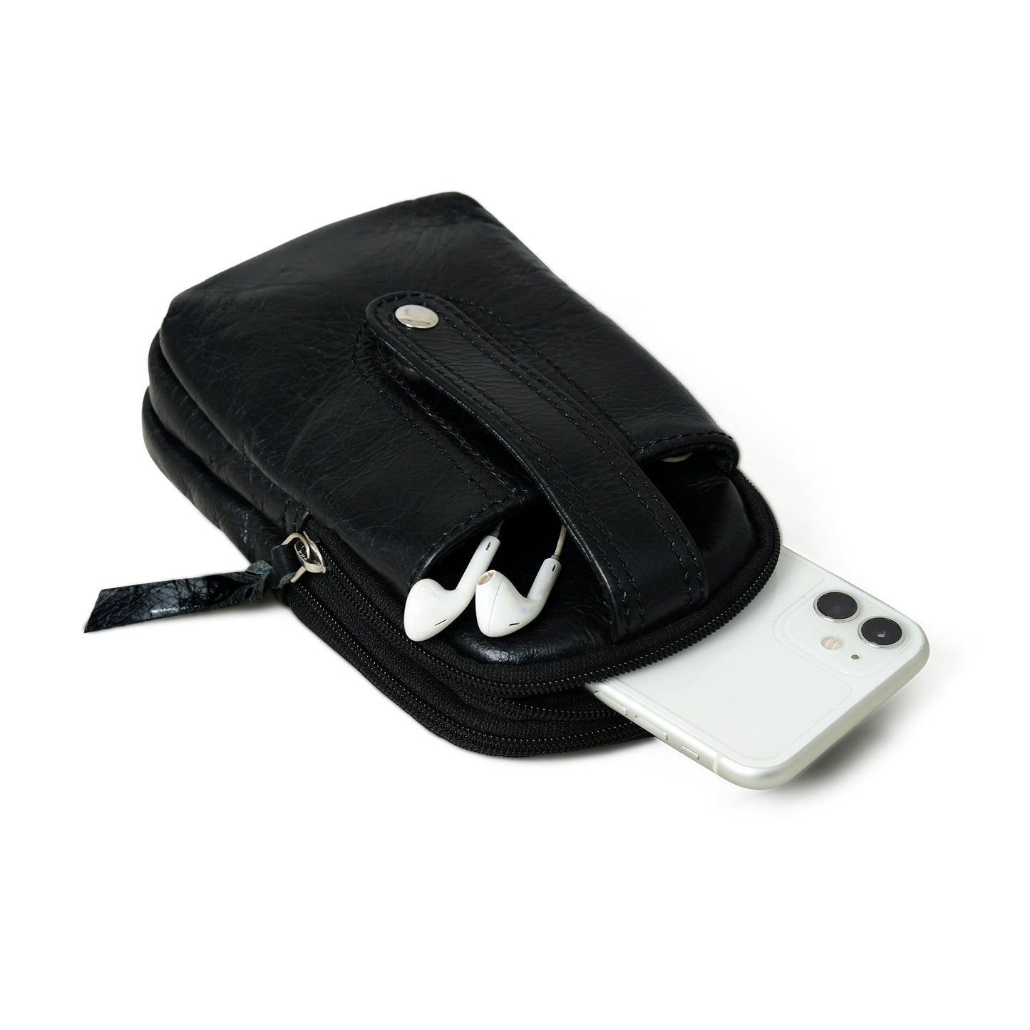 Jet-Set Organizer: Leather Phone Pouch - Tampa Home & Garden Store