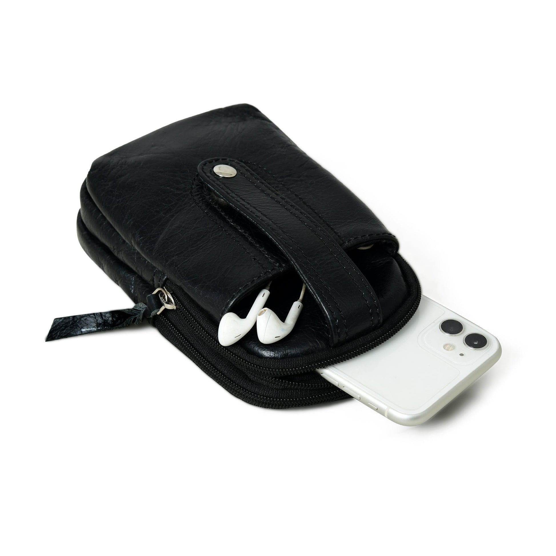 Jet-Set Organizer: Leather Phone Pouch - Tampa Home & Garden Store