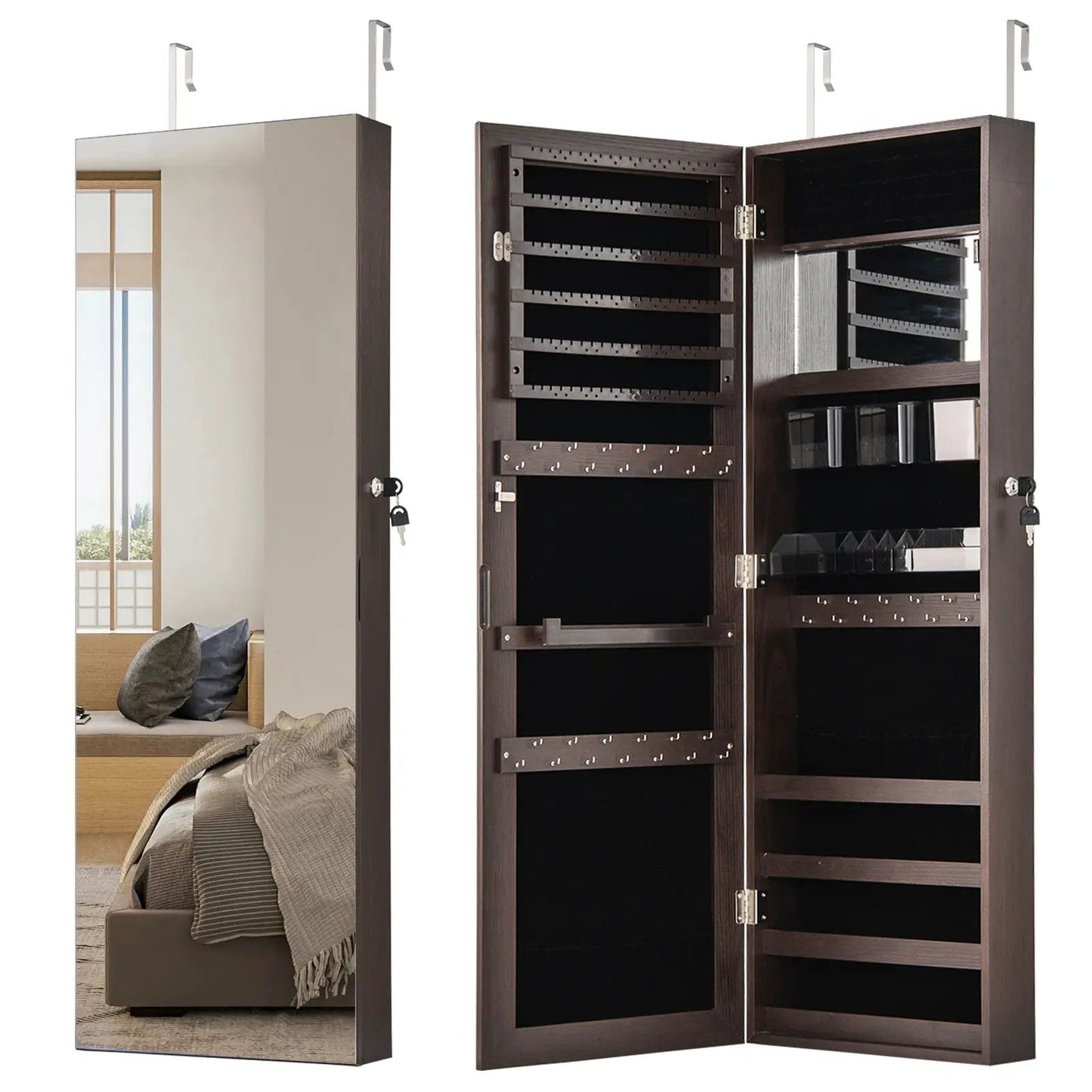 43.5 Inch Jewelry Mirror Cabinet Full Length