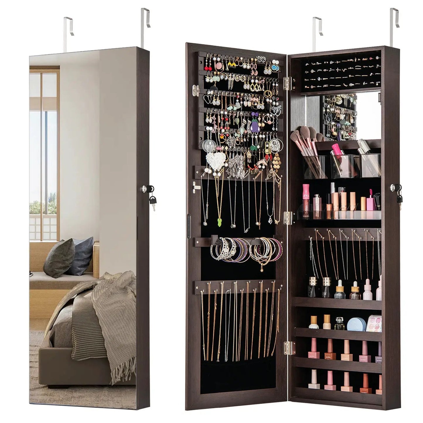 43.5 Inch Jewelry Mirror Cabinet Full Length
