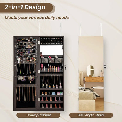 43.5 Inch Jewelry Mirror Cabinet Full Length