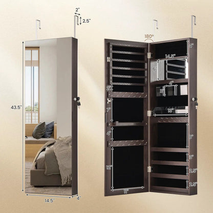 43.5 Inch Jewelry Mirror Cabinet Full Length