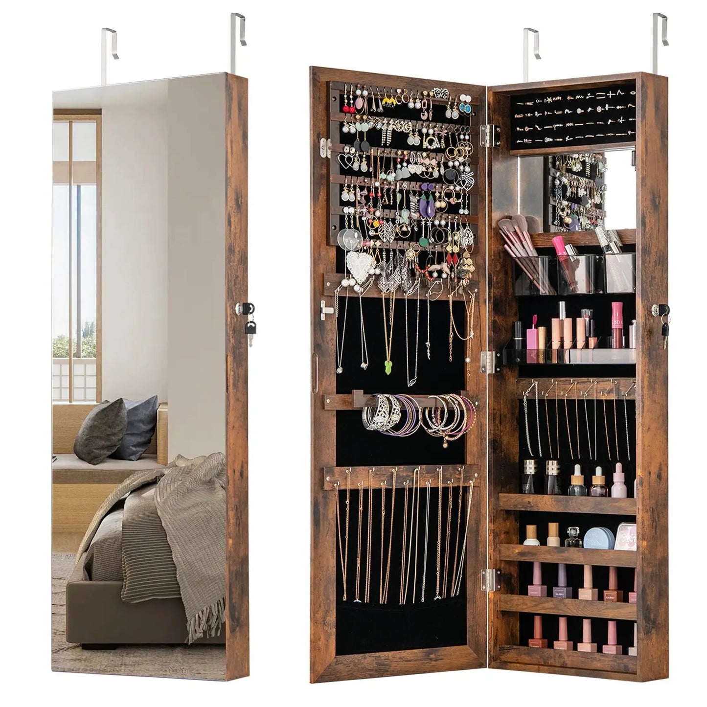 43.5 Inch Jewelry Mirror Cabinet Full Length