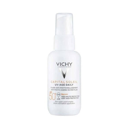 Vichy Capital Soleil UV-Age SPF50+ tinted sunscreen white pump 40ml on Tampa Home & Garden Store
