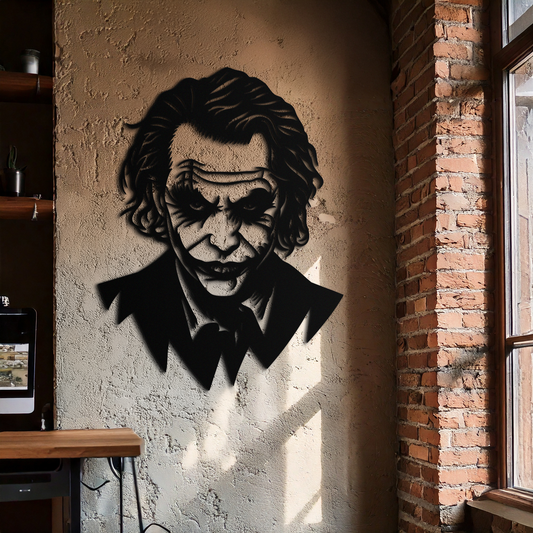 Joker Metal Wall Art - Iconic Villain Steel Silhouette for Bold Interiors- KAF474 - Tampa Home & Garden Store