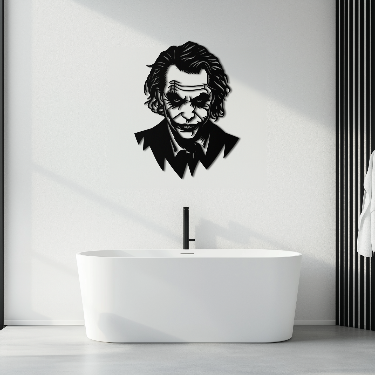 Joker Metal Wall Art - Iconic Villain Steel Silhouette for Bold Interiors- KAF474 - Tampa Home & Garden Store
