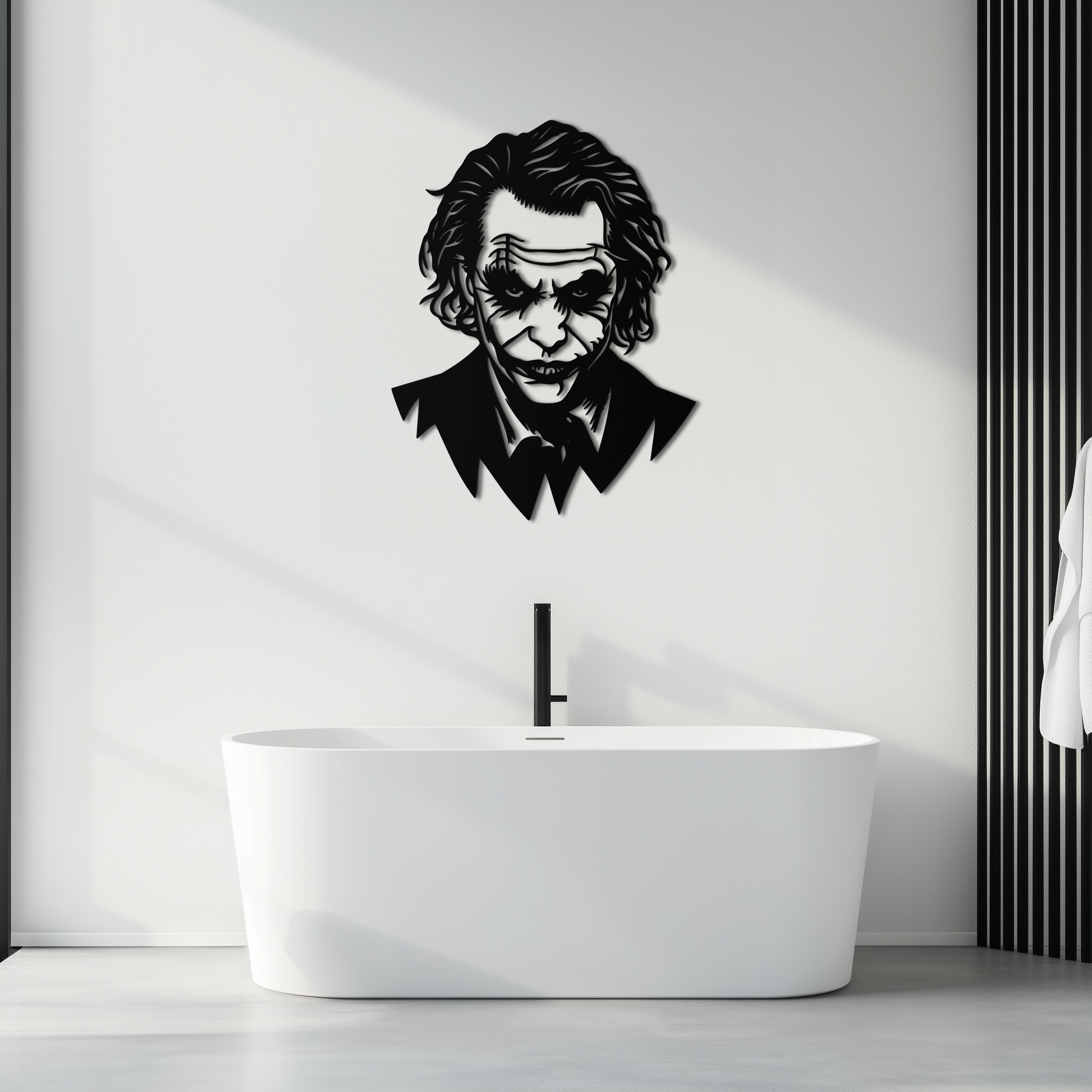 Joker Metal Wall Art - Iconic Villain Steel Silhouette for Bold Interiors- KAF474 - Tampa Home & Garden Store