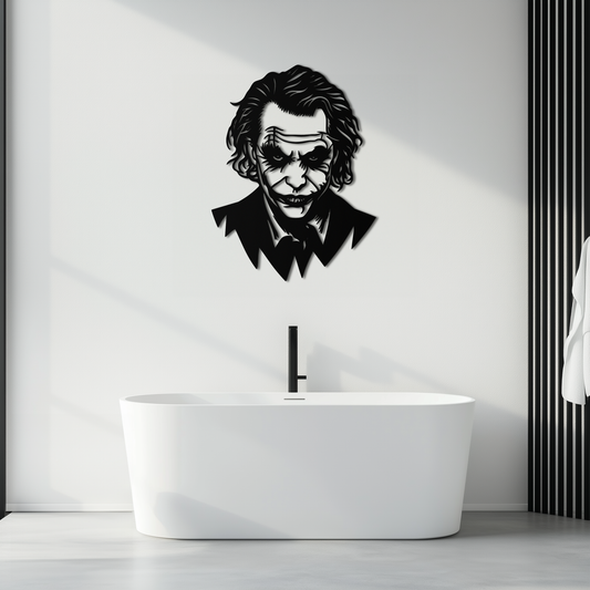 Joker Metal Wall Art - Iconic Villain Steel Silhouette for Bold Interiors- KAF474 - Tampa Home & Garden Store