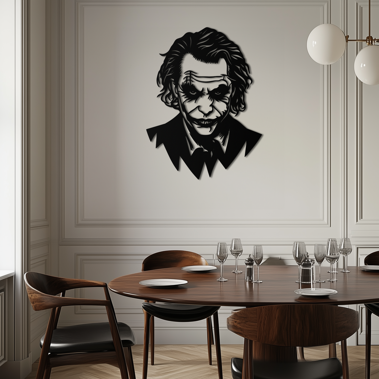 Joker Metal Wall Art - Iconic Villain Steel Silhouette for Bold Interiors- KAF474 - Tampa Home & Garden Store