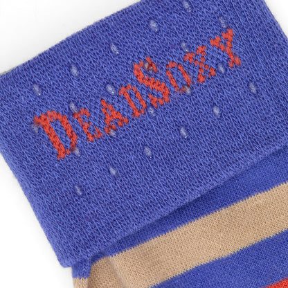 Spectrum Stripes Dress Sock Bundle blue DeadSoxy boardroom socks with orange lettering on Tampa Home & Garden Store