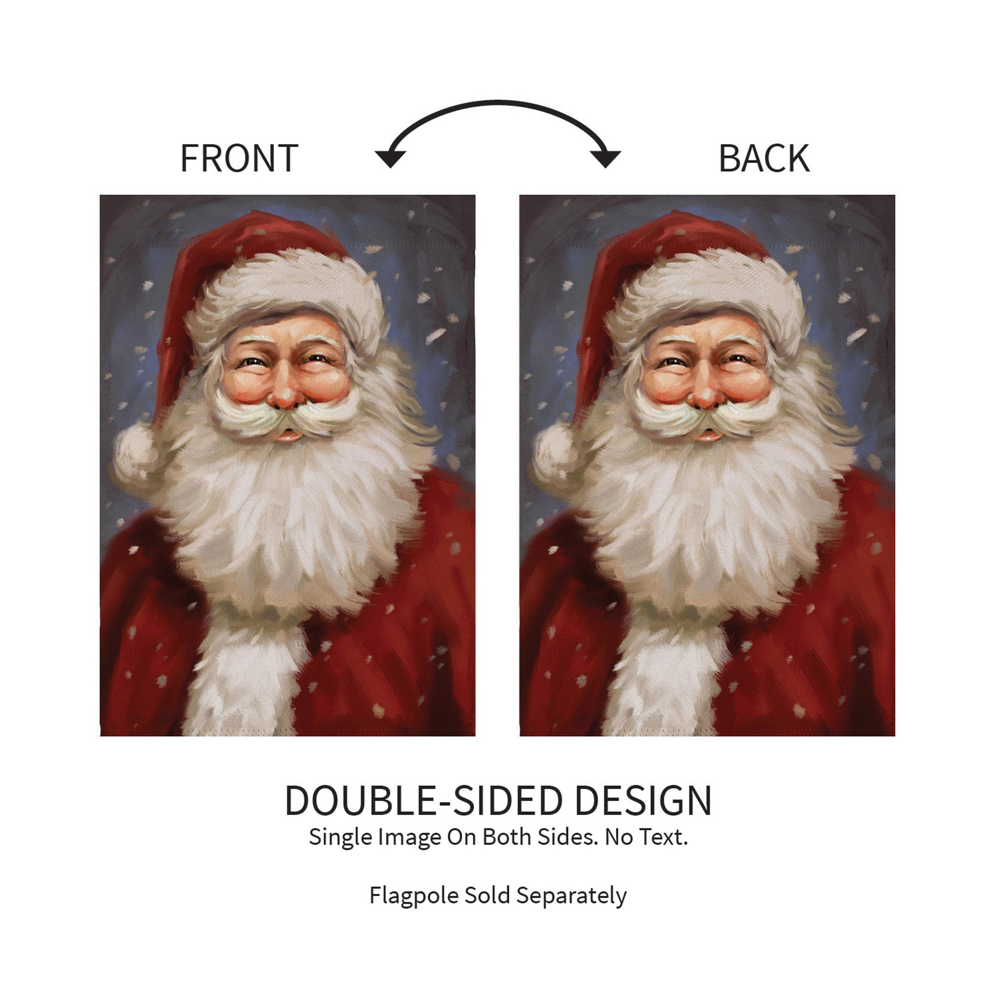 Joyful Santa Suede Garden Flag - Tampa Home & Garden Store