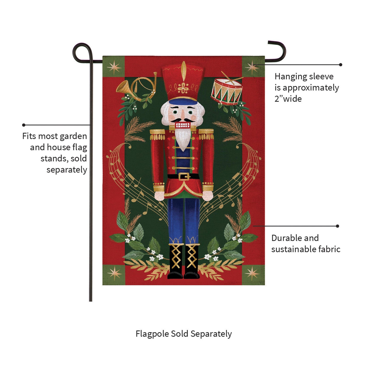 Joyful Traditions Double Sided Burlap Garden  Flag - Tampa Home & Garden Store