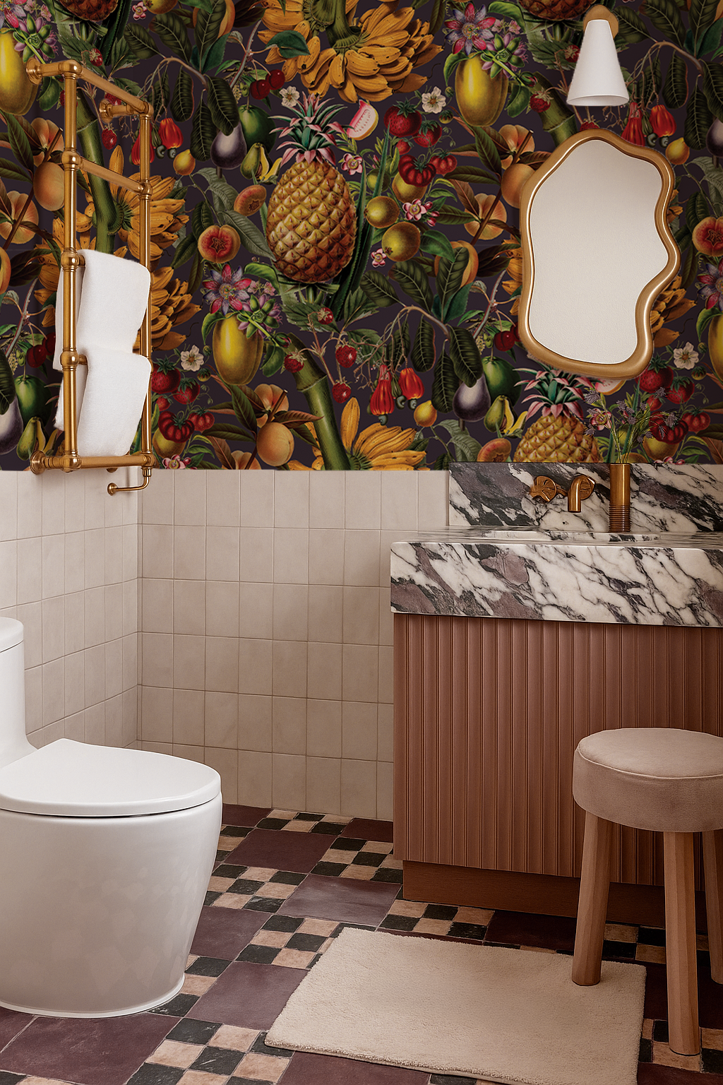 Juicy Fruit Wallpaper, plum - Tampa Home & Garden Store