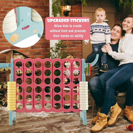 4-in-a-Row Connect Game with Basketball Hoop and Toss Ring - Tampa Home & Garden Store