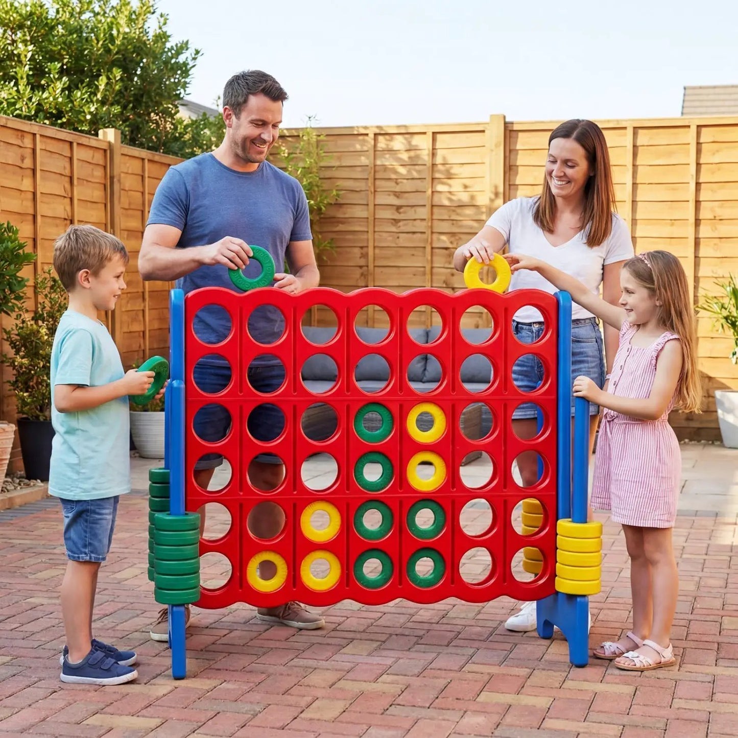 Jumbo Four in a Row Game Set Outdoor Lawn Tall